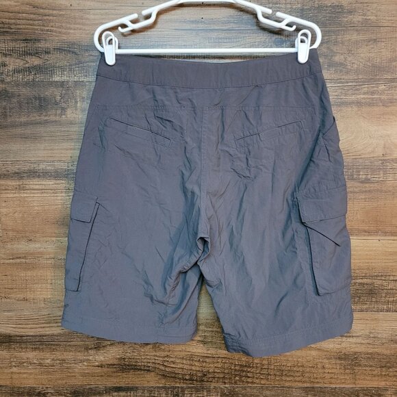 Mountain Hardware Nylon Belted Cargo Shorts M Gray Active Wear Outdoors Hiking - Picture 2 of 8
